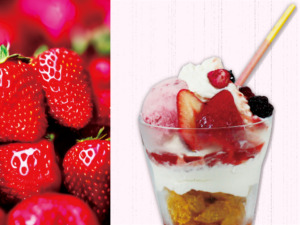 莓のアイスのベリーサンデーイメージ画像
