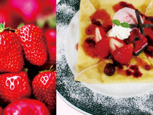 莓アイスとベリーのクレープ包みイメージ画像