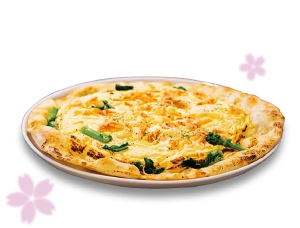 菜の花と桜エビのスフレキッシュ仕立て