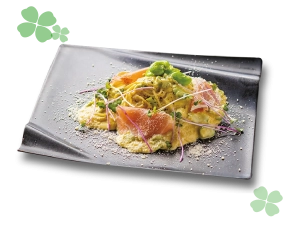 そら豆の新色カルボナーラ 生ハム添え画像