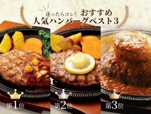 おすすめハンバーグベスト３画像