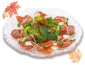 馬肉のカルパッチョ にんにく添え画像